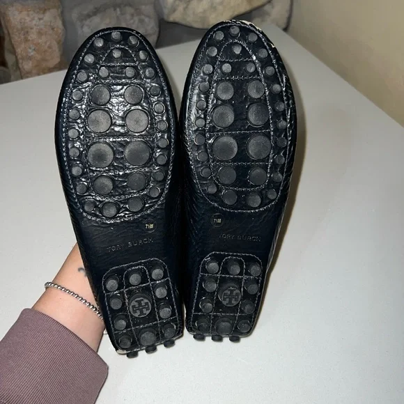 Tory Burch Kendrick Driver Loafers in Blue Size 7.5 - Picture 14 of 14